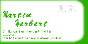 martin herbert business card